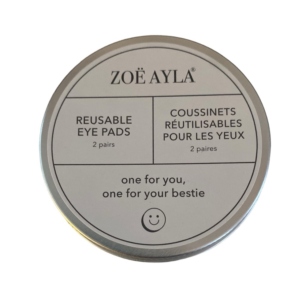 ZOE AYLA REUSABLE EYE PADS SET OF 2 NEW IN BOX SELF CARE FACIAL MOISTURIZER KIT